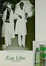 PUBLICITÉ PRESSE 1975 EAU LIBRE YVES SAINT LAURENT TOUT CE QUI EST A TOI EST MOI