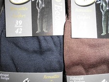 12 PAIRES DE CHAUSSETTES FIL D ECOSSE MULTICOLORE ET NOIR 100% COTON  
