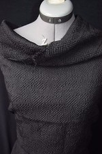 Georges Rech. Merveilleux brocart jacquard façonné noir ton sur ton. 