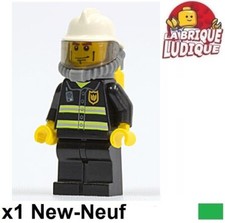 Lego Figurine Minifig City pompier fire feu man casque blanc air tank cty0030