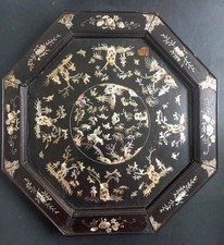 Ancien Plateau Marqueterie