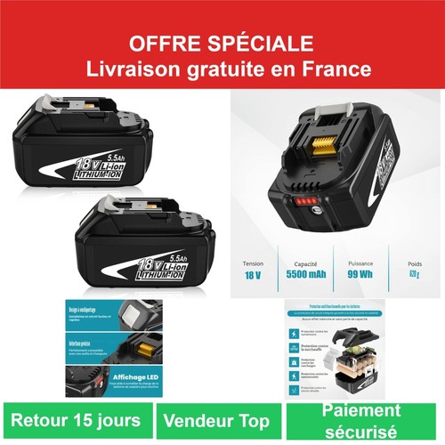 Batterie makita 18v - 18v, 5500mah