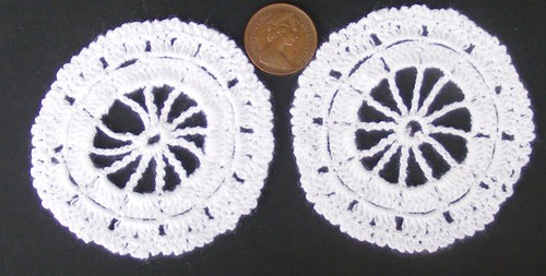 Blanc rond crochet doilies - crochet,
