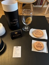 Coffret cadeau “Papà Riservato” – Verre à bière + sous-verres bois – Idée Noël