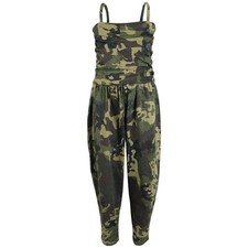 Combinaison Camouflage Verte Tendance Pour Filles De 5 À 13 Ans