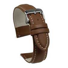 Bracelet de montre universel 22mm, Couleur Brun, Cuir Flexible
