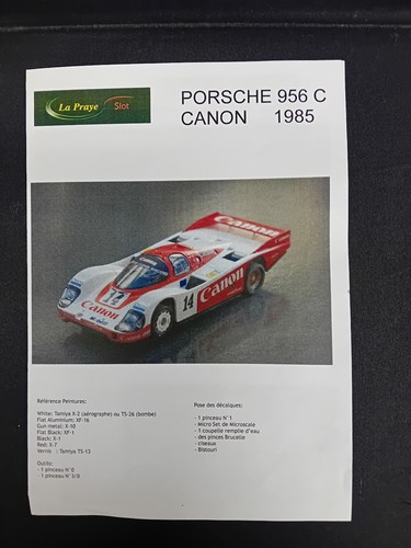 Decalcomanie porsche 956 - decalcomanie,
