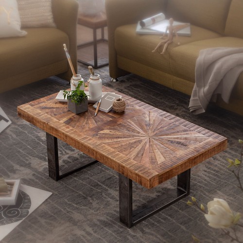 Finebuy table basse - basse, bois