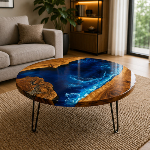 Table basse résine époxy - en,