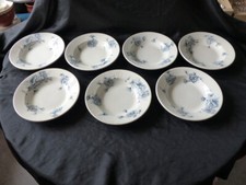 LOT DE 7 ANCIENNES ASSIETTE CREUSE EN FAIENCE DE GIVORS MODELE MARGUERITE