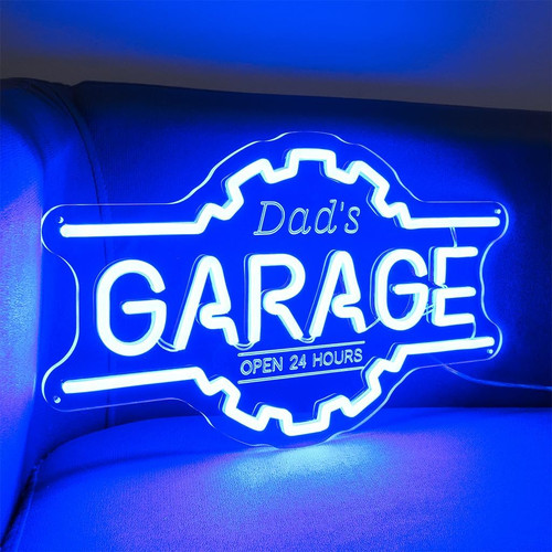 Dad garage neon sign - garage,