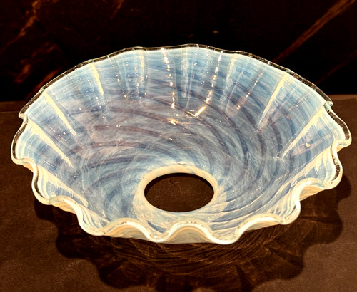 Grande bobeche verre opale - grande, en