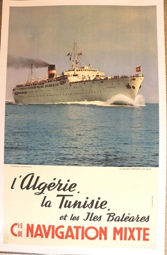 Affiche tourisme paquebot - affiche,