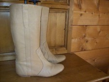 bottes courtes cuir camel . taille 39 .( V/G) V