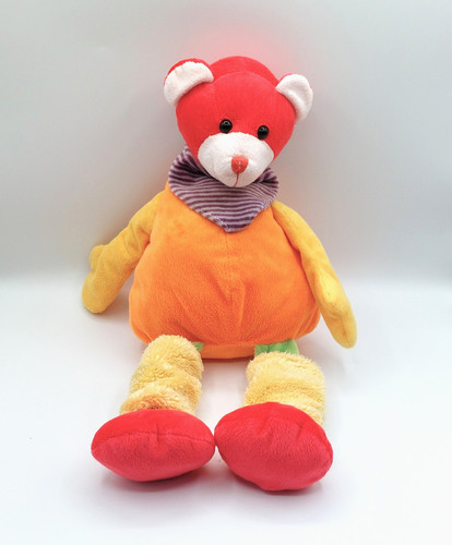 Peluche doudou ours - , orange