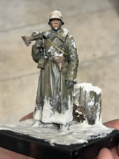 Diorama 1/16 Pro Build Soldat Allemands German Russie Neige Mg42