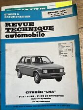 revue technique CITROEN LNA 11 E  RE RS ENTREPRISE Moteur 4 Cylindres 1.1 Cc