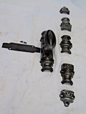 Crémone fenêtre ancienne complète poignée et guides pour tige 18 x 5