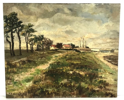 Tableau huile sur panneau - huile,