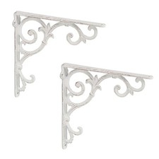Équerre étagère Murale Lot de 2 Ancien Support en Fonte de Fer Ornements baro...