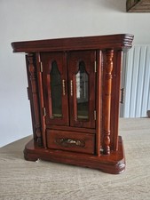 Armoire Bijoux Bois Vintage Tbe