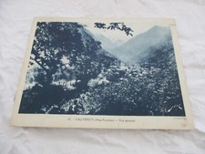 PLANCHE CARTONNEE EDUCATIVE HAUTES PYRENEES 65 CAUTERETS VUE GENERALE