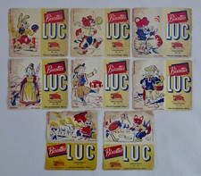 BISCOTTES LUC, 8 anciens buvards biscottes luc, buvard ancien, 8 buvards .