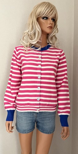 Gilet rayé fuchsia blanc - , et