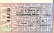 RARE / TICKET BILLET SPECTACLE - CIRQUE ETOILES A PARIS 2008 / CLOWN CIRCUS ZOO
