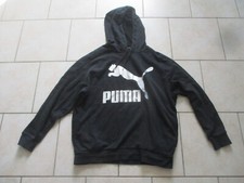 Pull sweat manches longues à capuche noir Puma argenté taille S
