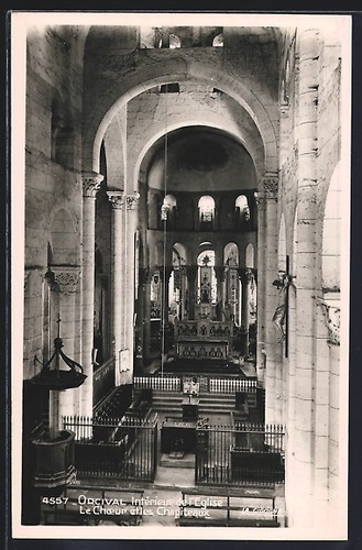 Cpa orcival intérieur de - orcival,,