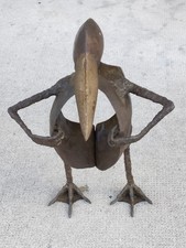 sculpture fer soude oiseau style anasse ? Iron bird moderniste année 60 70 ..