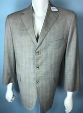 Mens Coppley 37R Regular Ermenegildo Zegna Cloth Silver Gray 100% Wool Blazer