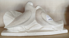 SCULPTURE COUPLE COLOMBES CERAMIQUE DAX Signe Edouard CAZAUX Art 30MAG 24/07