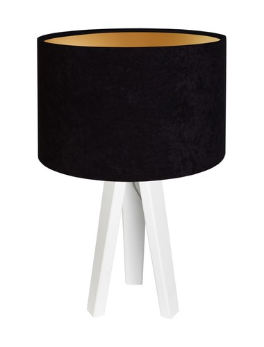 Lampe table rosie noir or - noir,