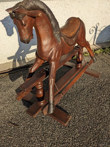 Ancien grand cheval bascule - grand, à