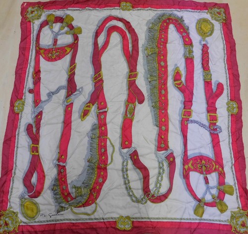 Foulard vintage 100 soie - foulard,