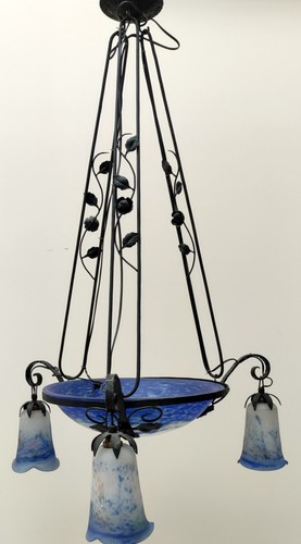 Lustre vasque tulipes pate - lustre, +
