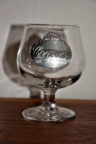 Verre cognac écusson - cognac, et