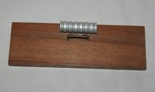 porte-calendrier-agenda bureau ancien - bois - fer blanc 24 x 8 cm - Art Nouveau