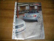 ESSAI DETAILLE ........... AUDI A4 MULTITRONIC CABRIOLET 2.4 et 2.5 TDI.........