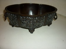 Ancien brûle parfum EN BRONZE ASIE CHINE JAPON XIXeme patine brune