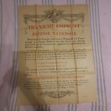 affiche Deuxieme emprunt De La Défense Nationale 1916 