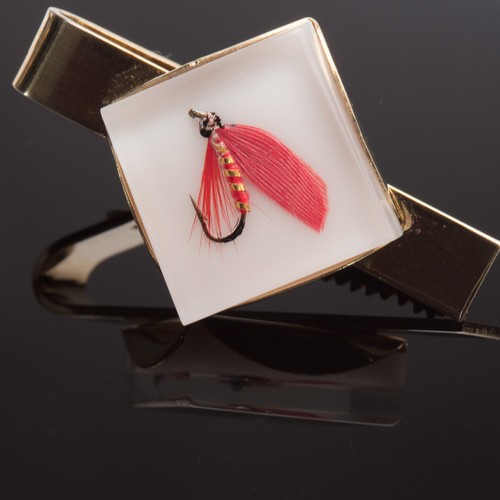Vintage tie clip clasp - tie, fly