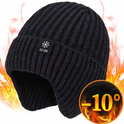 Bonnet noir homme chaud - bonnet,
