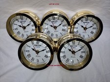 Lot de 5 pcs horloge de bateau en laiton brillant Nautical Marine Royal...
