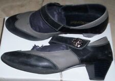Chaussures salomes bicolore Pédiconfort cuir femme gris noire taille pointure 40