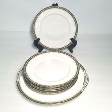 🔅  5 assiettes à dessert & plat gâteaux en Porcelaine de Limoges Picard