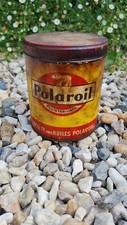 ANCIEN BIDON D'HUILE POLAROIL HUILE GARAGE PUBLICITAIRE