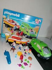 Playmobil ref 4144 Voiture avec remorque, bâteau 4 playmo +moteur submersible
